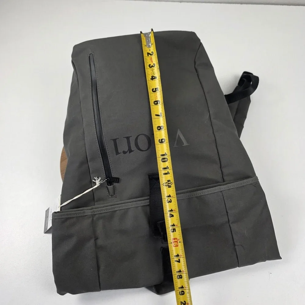 Vuori Roll Top Backpack Gray 18 Inch Laptop Bag Soft Case Travel Men Daypack